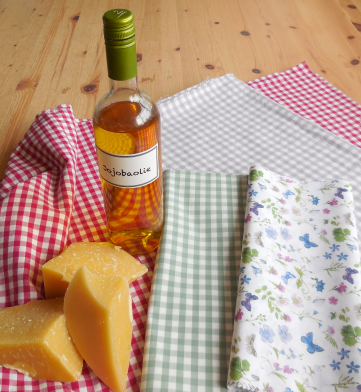 Bijenwasdoek grondstof uitsnede